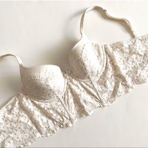 Victoria’s Secret longline demi bra in white